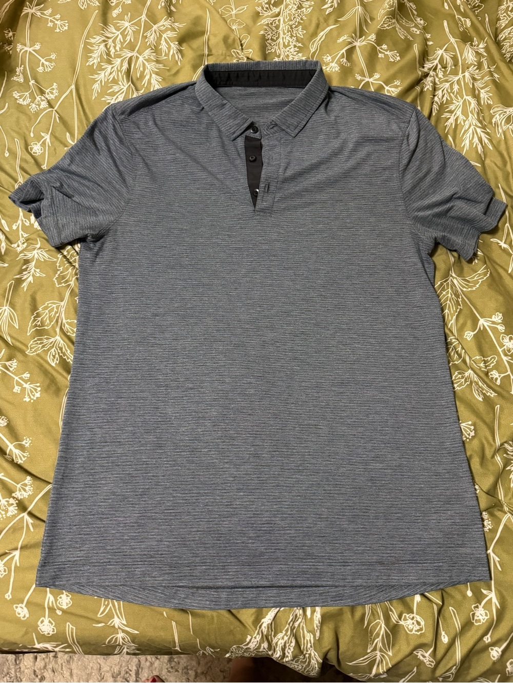 lululemon athletica Men's Heathered Blue-Gray Polo